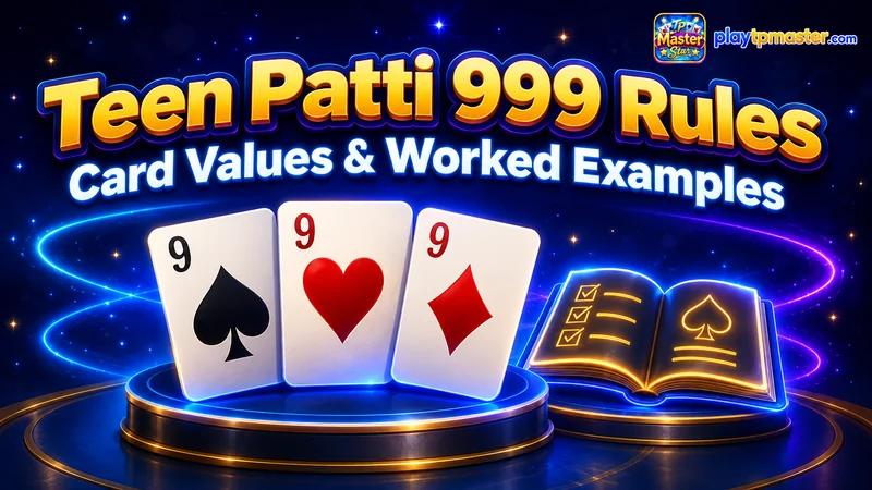 Teen Patti 999 के नियम: पत्तों की वैल्यू और हल किए हुए उदाहरण