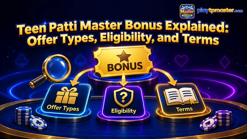 Teen Patti Master बोनस: ऑफर के प्रकार, पात्रता और शर्तें